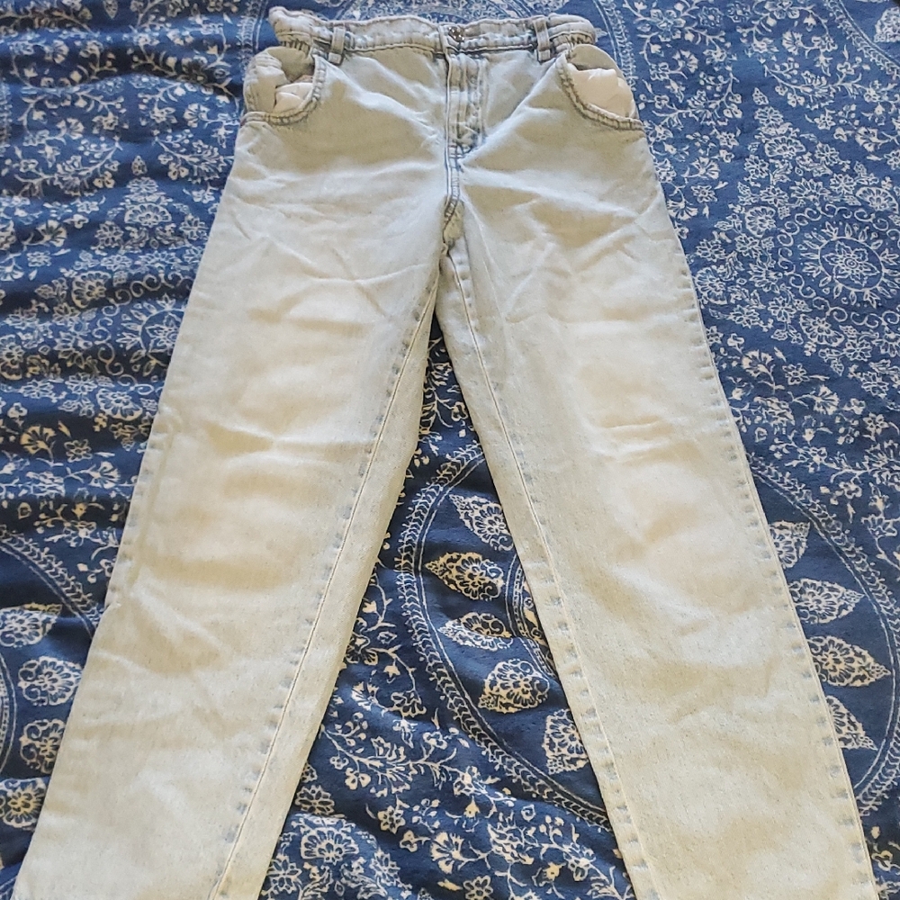 Zara Light Wash Straight Leg Jeans